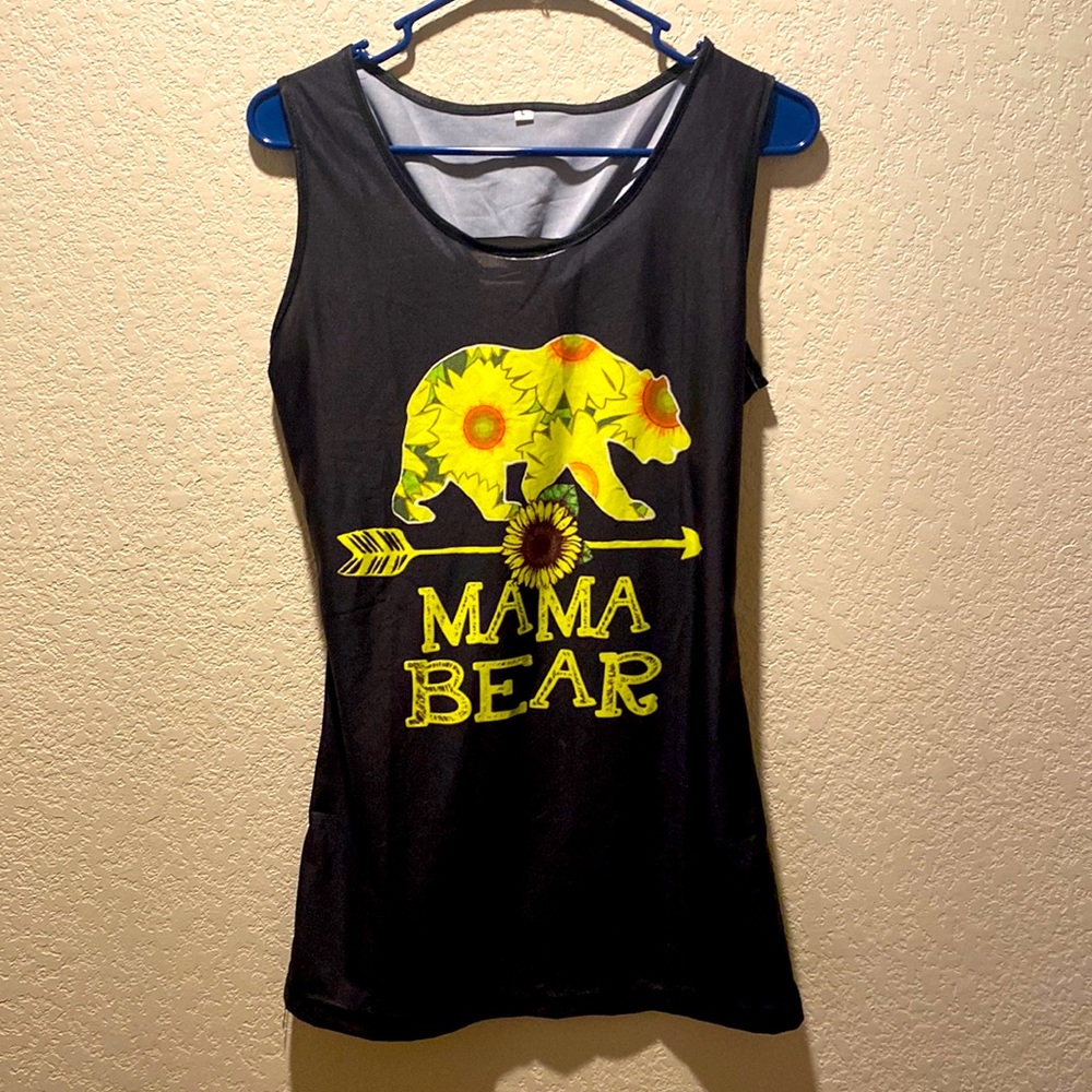 Size Large (runs snug) Mama Bear workout tank top